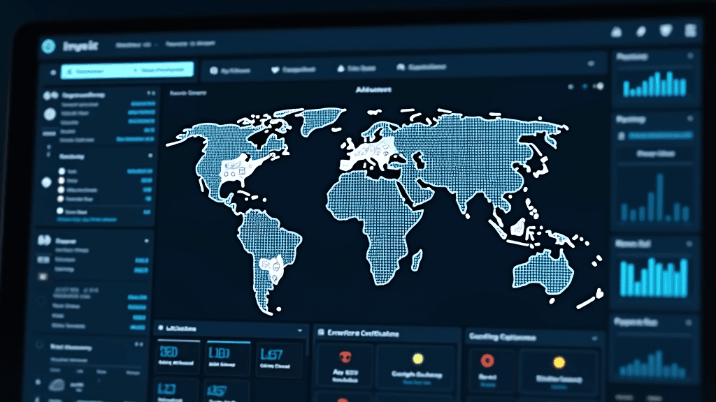 AI-powered compliance dashboard monitoring multiple subsidiaries