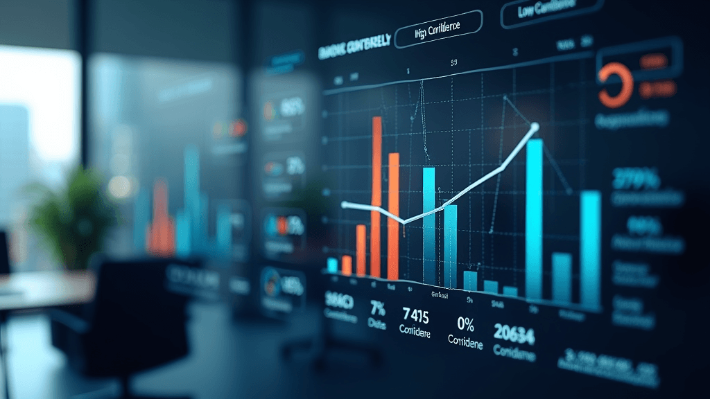 AI confidence scores visualized in business research context