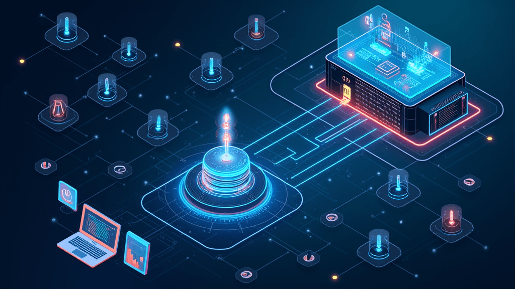 Illustration of proxy and IP rotation for web scraping in business intelligence