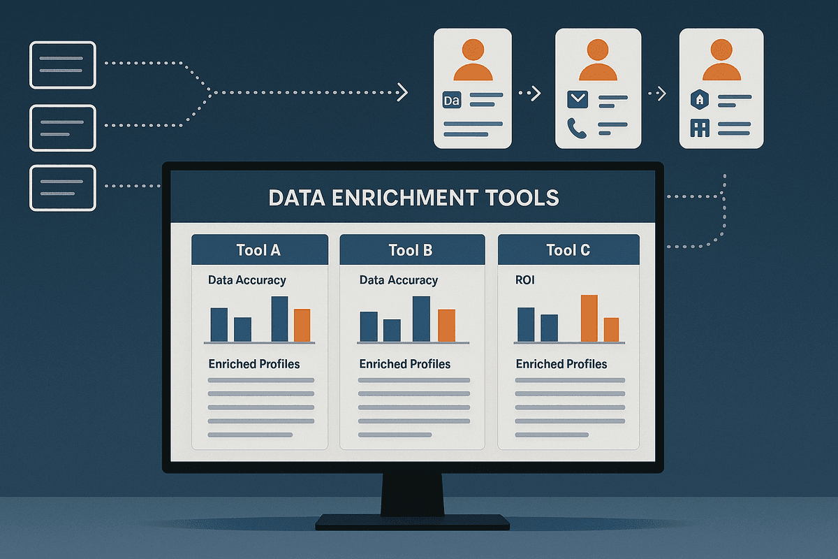 Comparison of business enrichment tools with data visualization and analytics dashboards